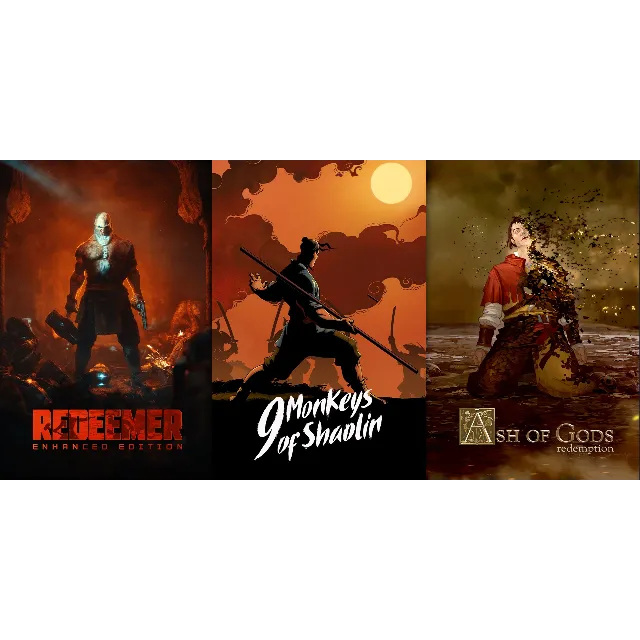 9 Monkeys of Shaolin + Ash of Gods + Redeemer Bundle 🎁
