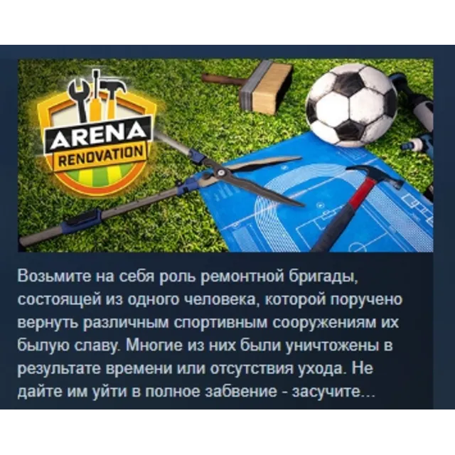 Arena Renovation АВТОДОСТАВКА STEAM GLOBAL МГНОВЕННО ЛИЦЕНЗИЯ