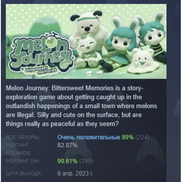 Melon Journey: Bittersweet Memories АВТОДОСТАВКА STEAM GLOBAL МГНОВЕННО ЛИЦЕНЗИЯ