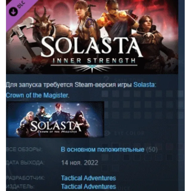 Solasta: Crown of the Magister - Inner Strength STEAM