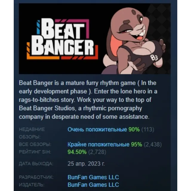 Beat Banger АВТОДОСТАВКА STEAM GLOBAL МГНОВЕННО ЛИЦЕНЗИЯ