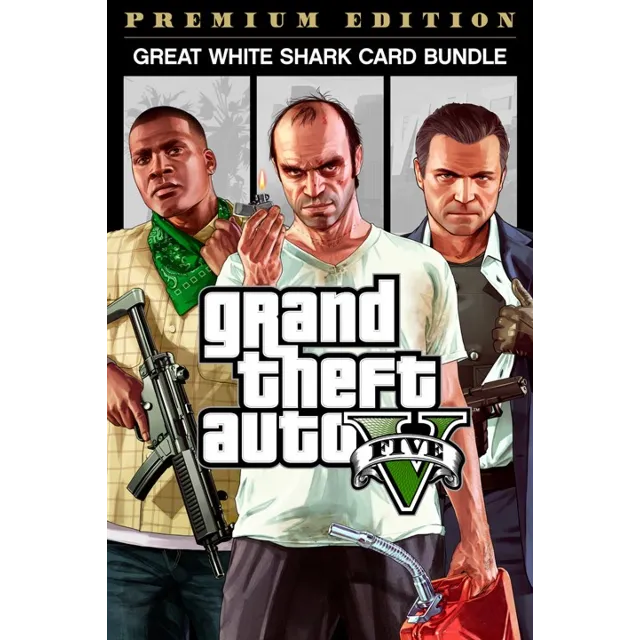 Grand Theft Auto V Premium + Белая акула Xbox активация