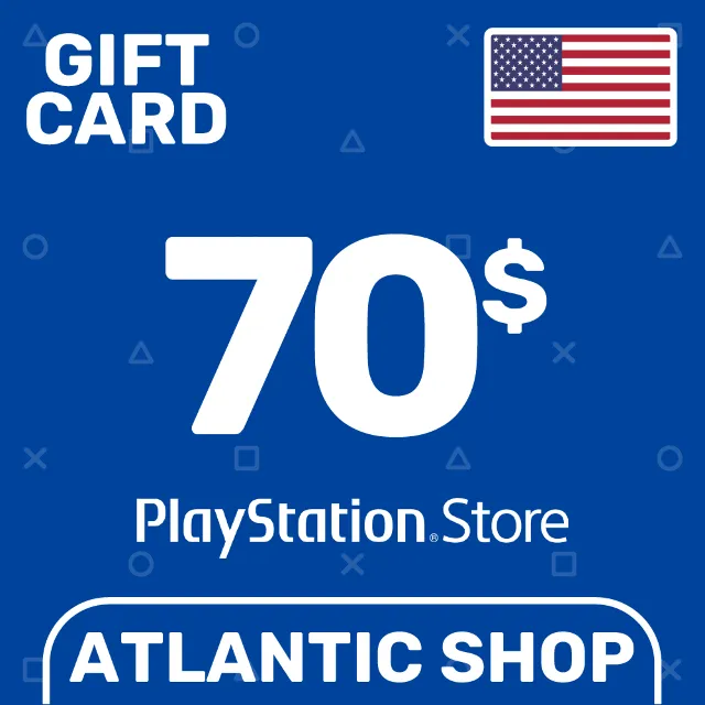 ⭐️Карта Пополнения PSN 70$ (USD) США