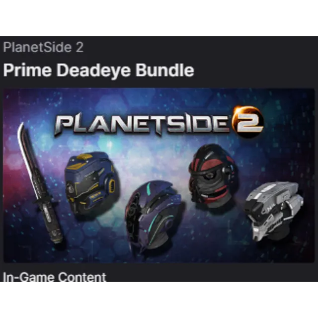 PlanetSide 2 🔑Prime Deadeye Bundle