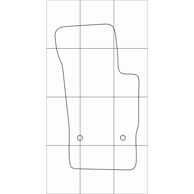 AUDI A1 2010-- (автомат 5дв) Лекала автоковриков вектор