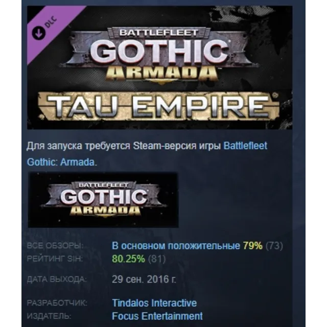 Battlefleet Gothic Armada - Tau Empire DLC STEAM РОССИЯ