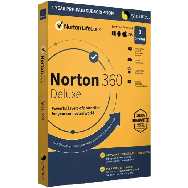 Norton 360 Deluxe  3 devices /  16 месяцев (485 дней)   Global