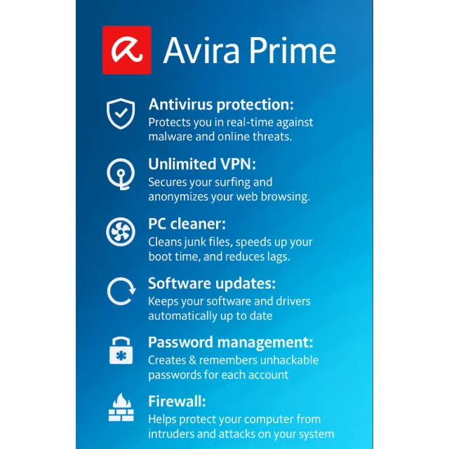 Avira Prime 3 месяца для 5 устройств