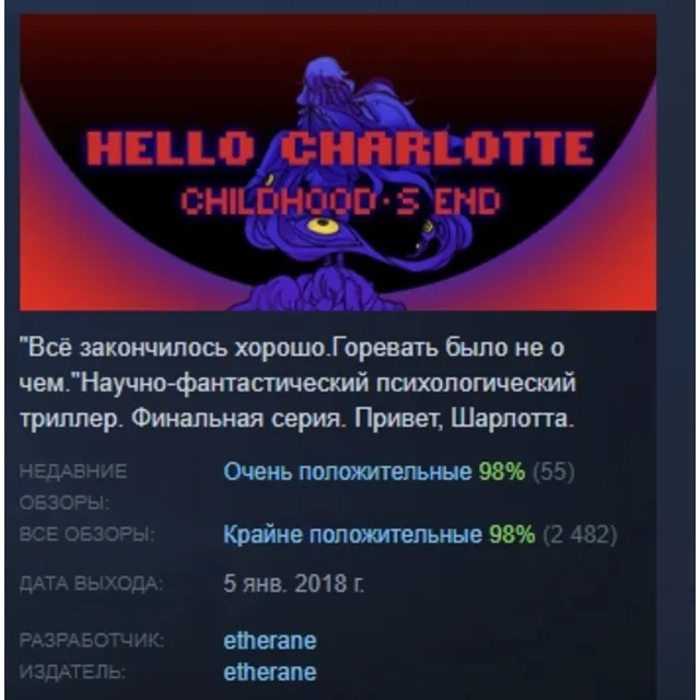 Hello Charlotte EP3 Childhood's End АВТОДОСТАВКА STEAM GLOBAL МГНОВЕННО ЛИЦЕНЗИЯ