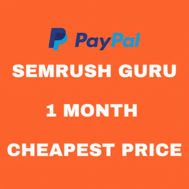 🔶Semrush Guru  1-2-3 месяца Доступ через панель Автодоставка PayPal ✅