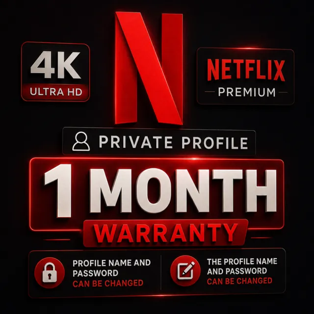 Netflix PRIVATE PROFILE 1-МЕСЯЦ-4K Premium