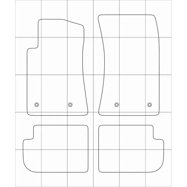 Chevrolet Camaro (09-15) Лекала автоковриков, вектор