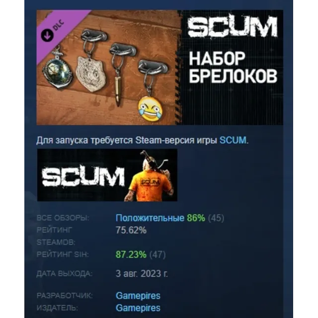 SCUM Charms pack 1  DLC STEAM GIFT РОССИЯ