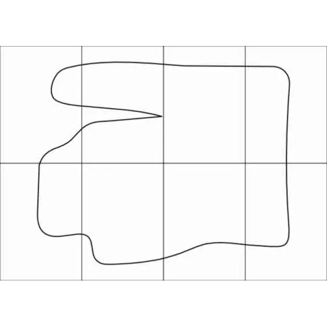 FORD Kuga 2008-2012 Лекала автоковриков, вектор