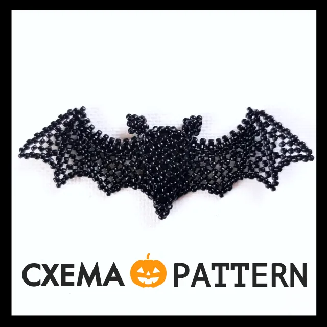 Схема для бисера: Летучая мышь 🦇 RU|EN