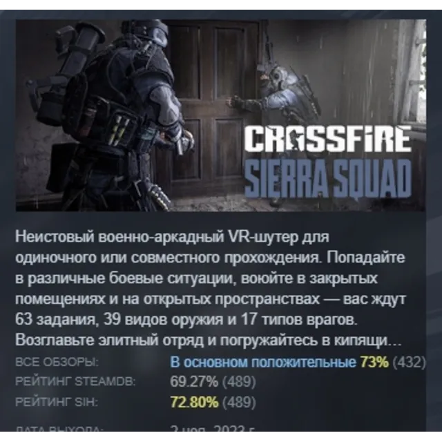 Crossfire: Sierra Squad АВТОДОСТАВКА STEAM GLOBAL МГНОВЕННО ЛИЦЕНЗИЯ