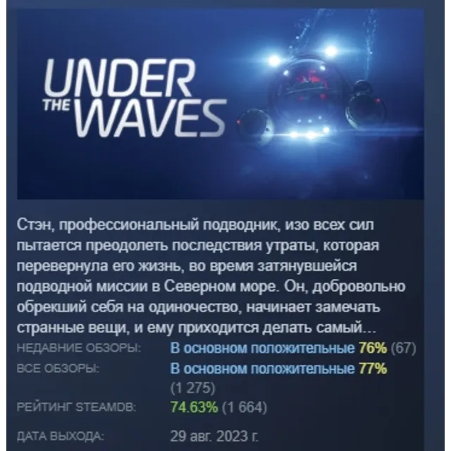 Under The Waves АВТОДОСТАВКА STEAM GLOBAL МГНОВЕННО ЛИЦЕНЗИЯ