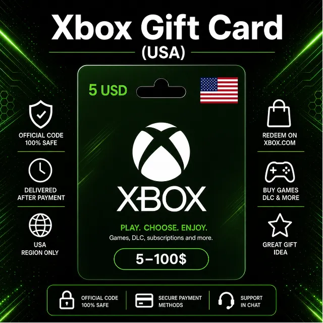 Xbox Gift Card (США) 5–100 USD | Код пополнения Xbox