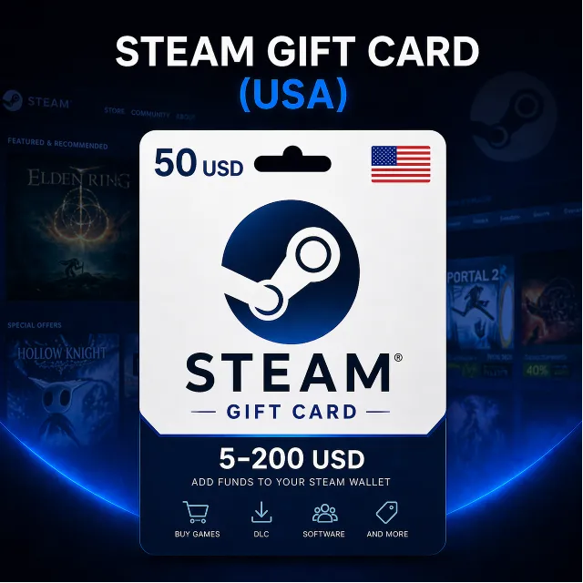 Steam Gift Card (США) 5–200 USD | Код пополнения Steam