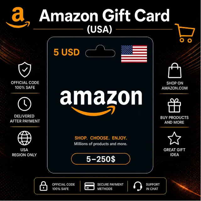 Amazon Gift Card (США) 5–250 USD | Код пополнения Amazon