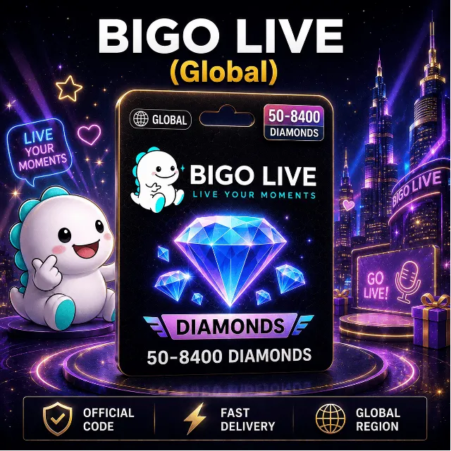 Bigo Live | 50–8400 Алмазов | Код пополнения (Все регионы)