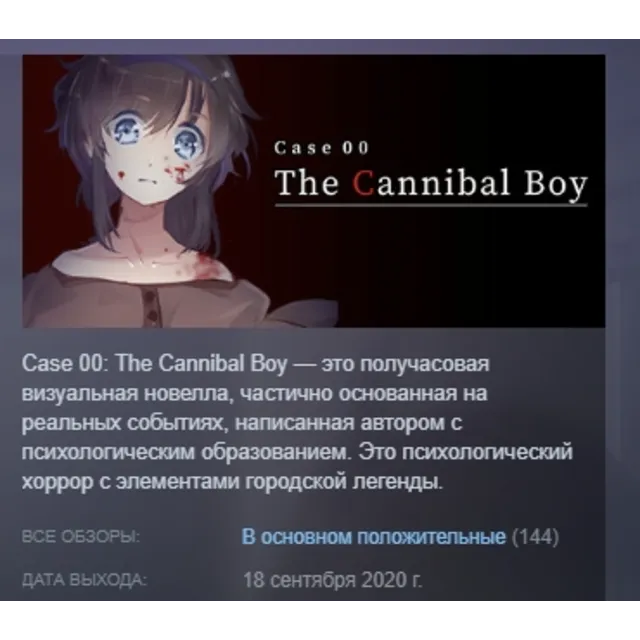 Case 00: The Cannibal Boy АВТОДОСТАВКА STEAM GLOBAL МГНОВЕННО ЛИЦЕНЗИЯ