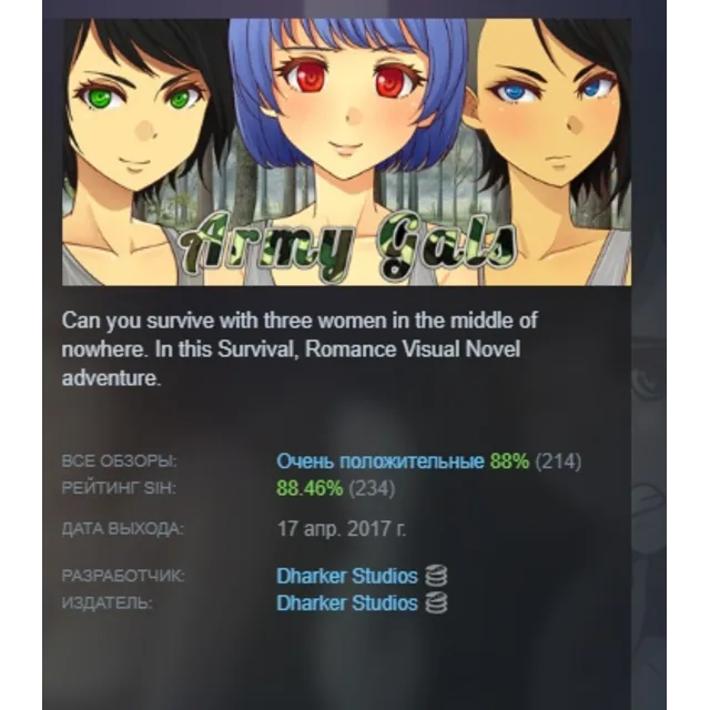 Army Gals АВТОДОСТАВКА STEAM GLOBAL МГНОВЕННО ЛИЦЕНЗИЯ