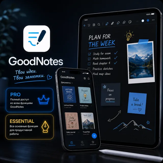 Goodnotes Essential ЛИЧНАЯ ПОДПИСКА ГОД iPhone ios AppStore iPad Гуднотес Гуднотс