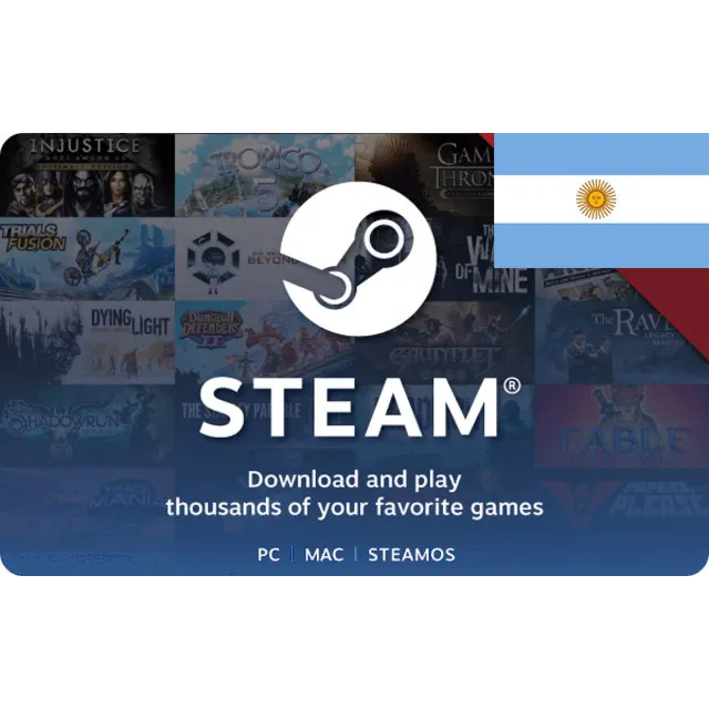 ARS$ Пополнение баланса/Игры/DLC Steam Аргентина (ARS$)