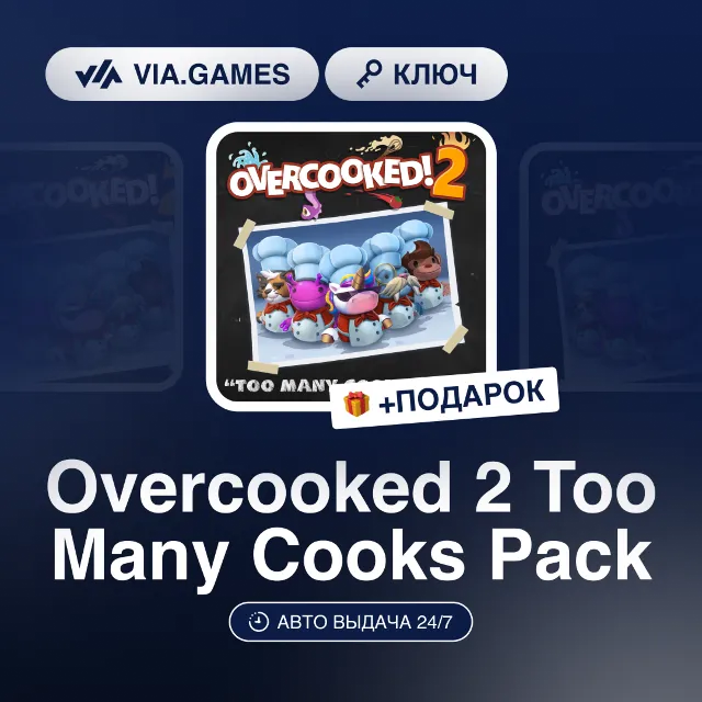 Overcooked! 2 Too Many Cooks Pack DLC (Steam Ключ) РФ-СНГ-МИР + ПОДАРОК