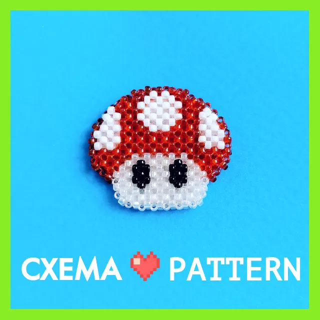 Схема для бисера: Тоад (Super Mario Bros.) 🍄 RU|EN