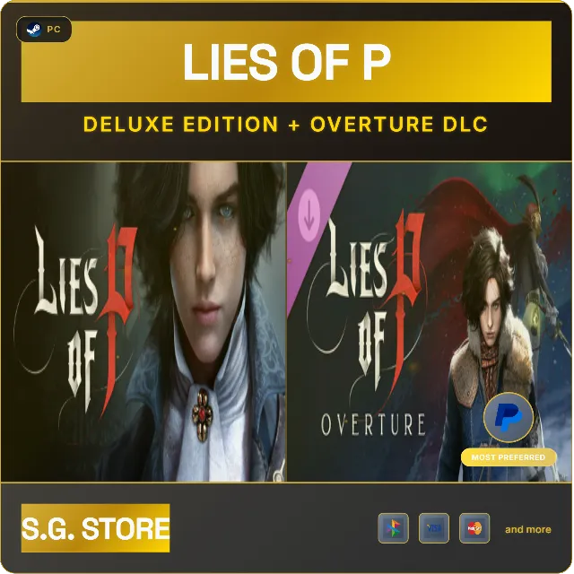 💛 Lies of P - Deluxe Edition + Overture DLC Steam Offline Instant Delivery