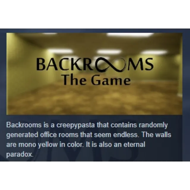 Backrooms: The Game АВТОДОСТАВКА STEAM GLOBAL МГНОВЕННО ЛИЦЕНЗИЯ