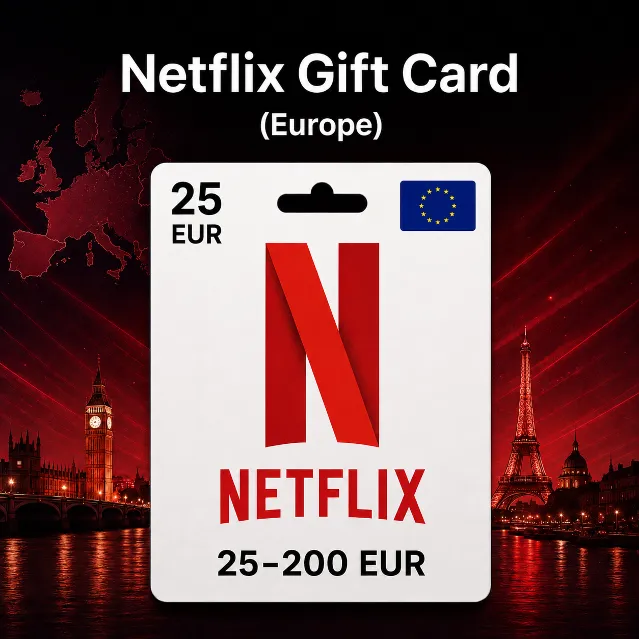 Netflix Gift Card (Европа) 25–200 EUR | Код пополнения
