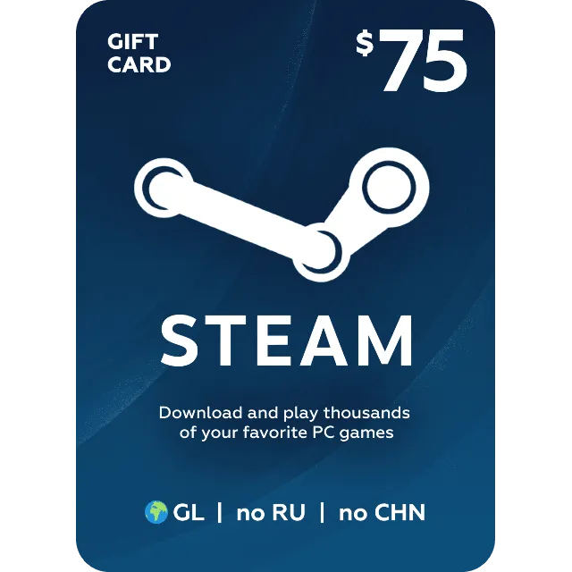 STEAM WALLET GIFT CARD 75 USD (USA) 🇺🇸🔥Без Комиссии