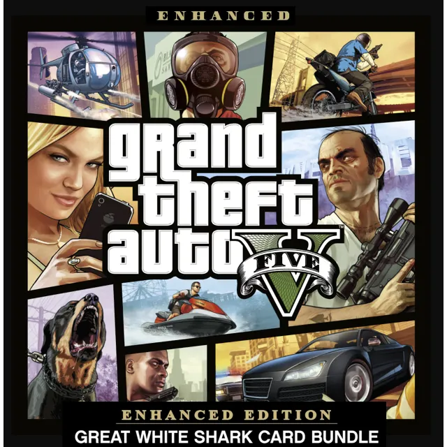 Grand Theft Auto V Enhanced &amp; Great White Shark Card (Steam Gift Казахстан UA TR ARG