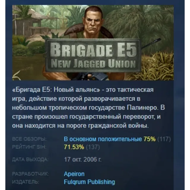 Brigade E5: New Jagged Union АВТОДОСТАВКА STEAM GLOBAL МГНОВЕННО ЛИЦЕНЗИЯ
