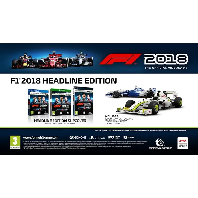 F1 2018 HEADLINE EDITION (ИГРА + ДЛС)  ГЛОБАЛЬНЫЙ STEAM KEY + РФ