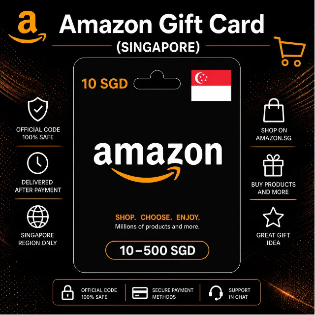 Amazon Gift Card (Сингапур) 10–500 SGD | Код пополнения Amazon