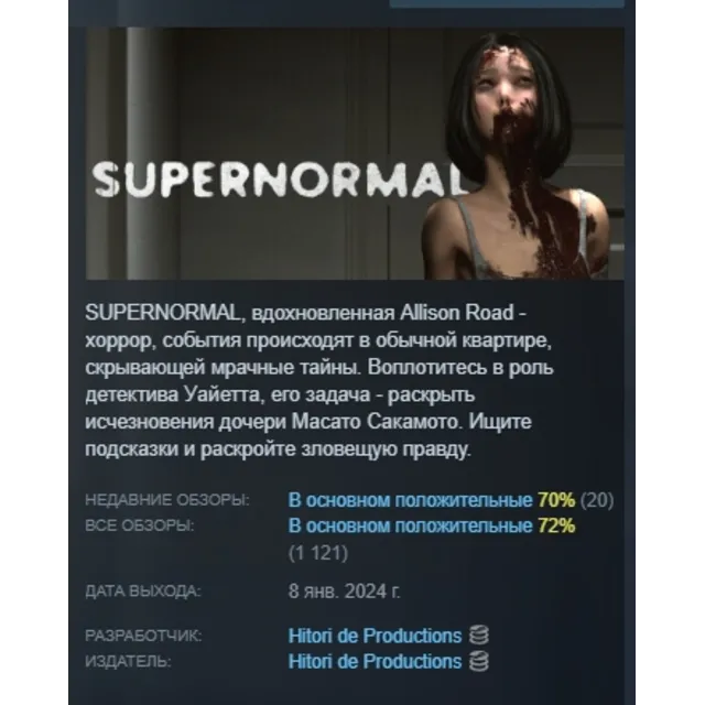 Supernormal АВТОДОСТАВКА STEAM GLOBAL МГНОВЕННО ЛИЦЕНЗИЯ