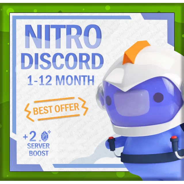 🛸 DISCORD NITRO 1-12 МЕСЯЦЕВ+ 2 БУСТА🚀БЫСТРО⚡️