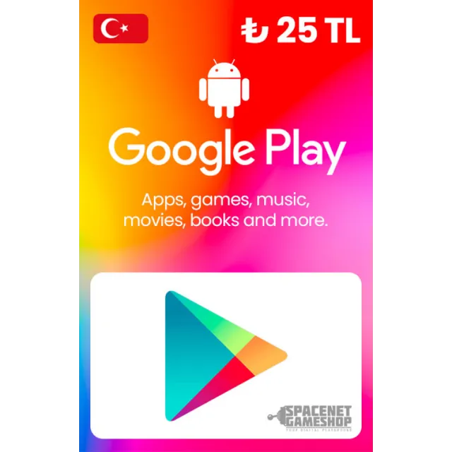 Google Play Store турецкий цифровой код 25 TR