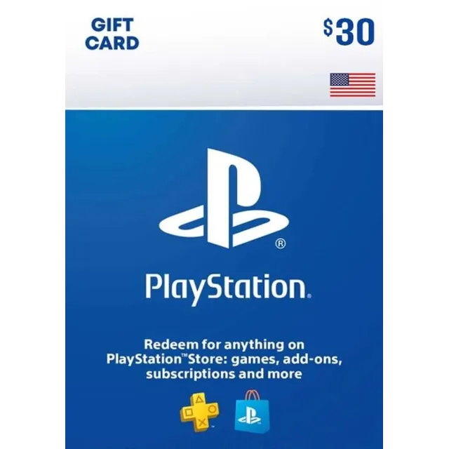КАРТА PSN PLAYSTATION 30$ USD ДОЛЛАРОВ США 🇺🇸🔥