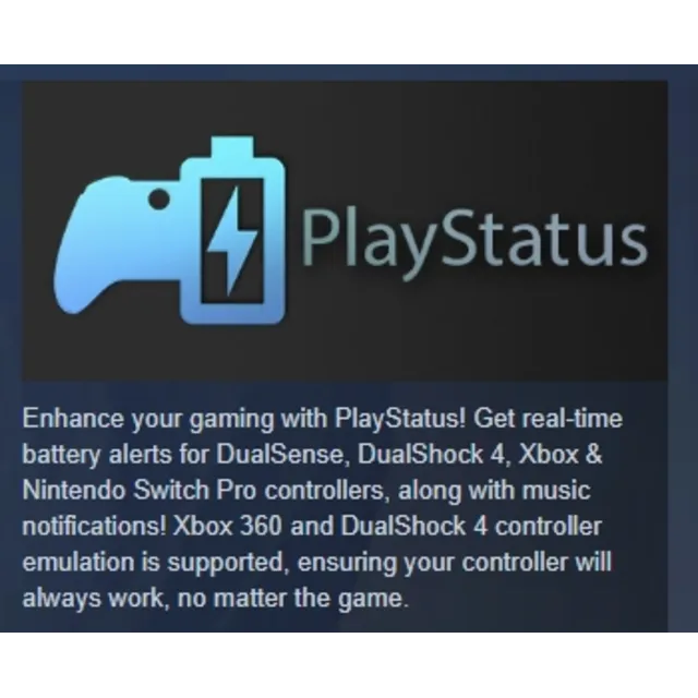 PlayStatus - Media &amp; Controller Battery Overlay АВТОДОСТАВКА STEAM GLOBAL МГНОВЕН