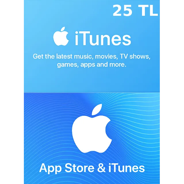 🔵 iTunes 25 TL ПОДАРОЧНАЯ КАРТА (ТУРЦИЯ) 🚀AUTO✔