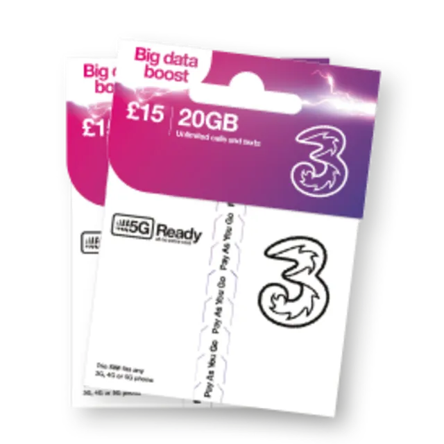 +£10 Британская eSIM THREE UK +44 можно принимать sms