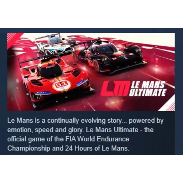 Le Mans Ultimate АВТОДОСТАВКА STEAM GLOBAL МГНОВЕННО ЛИЦЕНЗИЯ