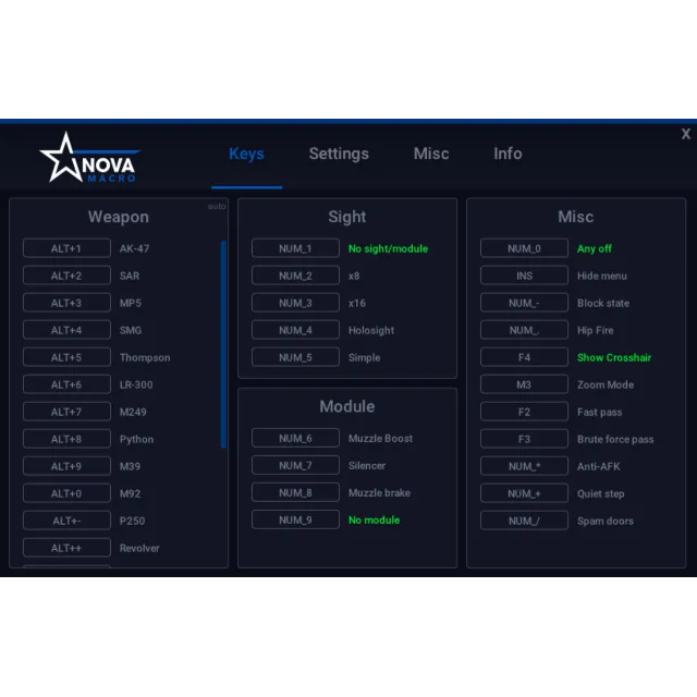 [NovaMacro] Макросы RUST ГЛОБАЛ
