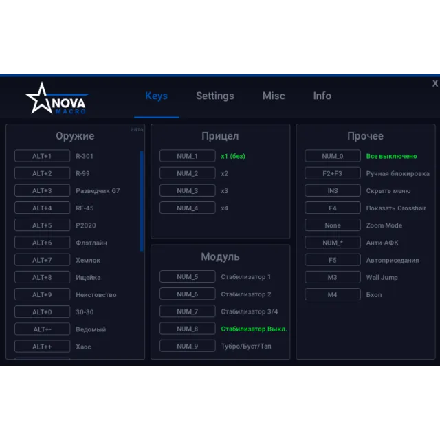 [NovaMacro] Макросы APEX СНГ