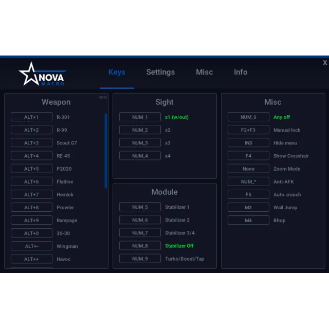 [NovaMacro] Макросы APEX ГЛОБАЛ
